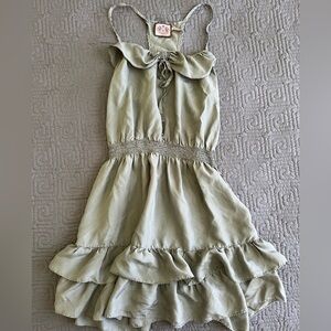 Juicy Couture Ruffle Dress in Soft Green